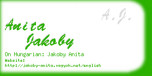 anita jakoby business card